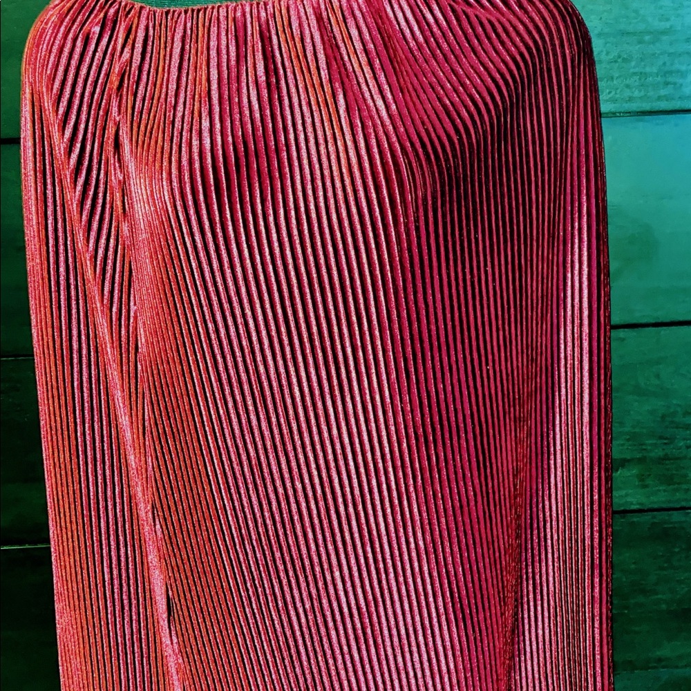 NY Collection Velvet Midi Skirt